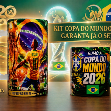 KIT Caneca Shoop 460ml + caneca de ceramica 235ml