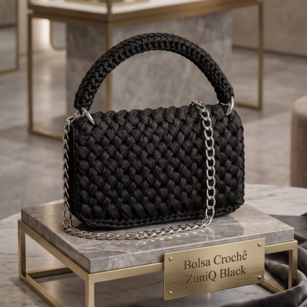 Bolsa de CrochĂȘ ZuniQ BLACK
