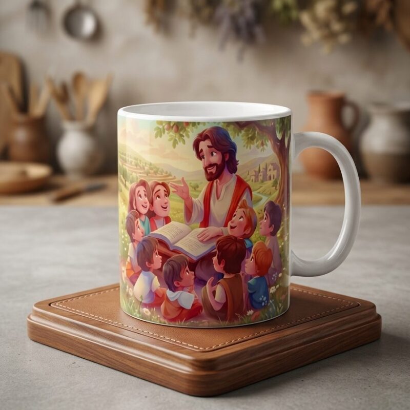 Caneca de porcelana personalizada religiosa