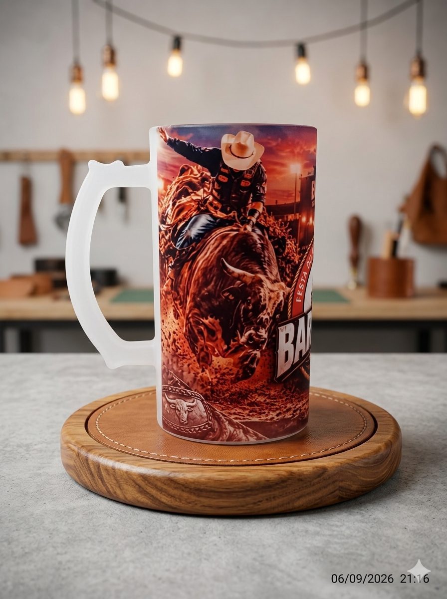 Caneca de Chopp Personalizada Barretos - Vidro Jateado 460ml | ZuniQ - Imagem 3