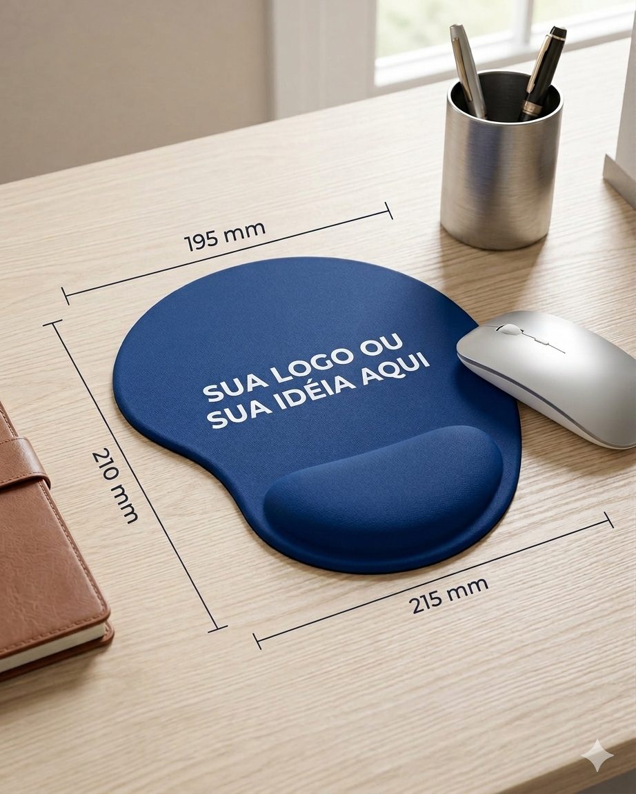 Mouse Pad Ergonômico Azul Zuniq | Descanço de punho em espuma