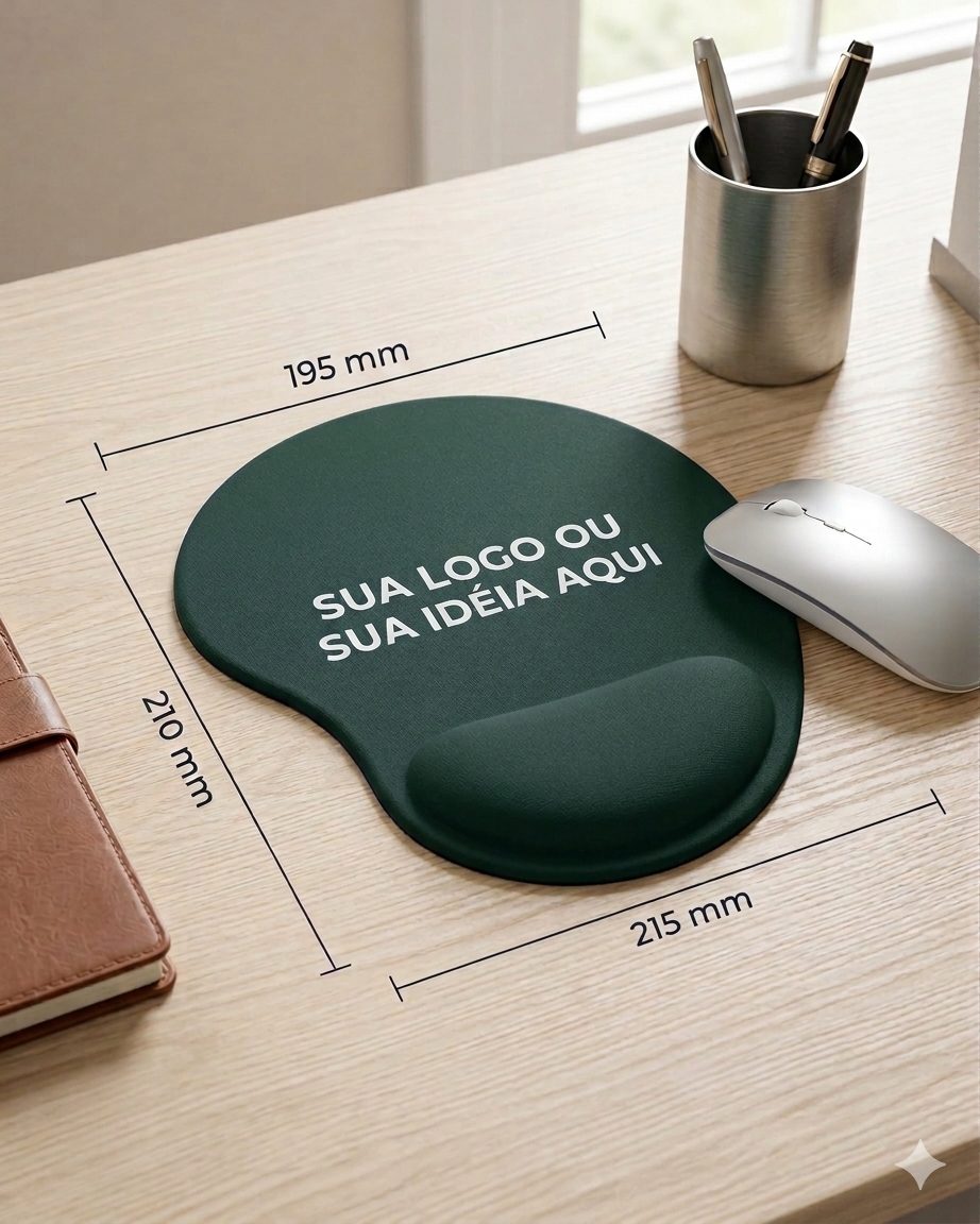 Mouse Pad Ergonômico Verde Zuniq | Descanço de punho em espuma
