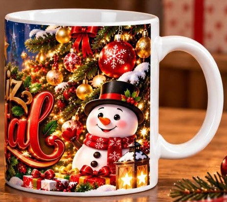 Caneca de Porcelana Personalizada 325ml | ZuniQ NATAL - Imagem 3