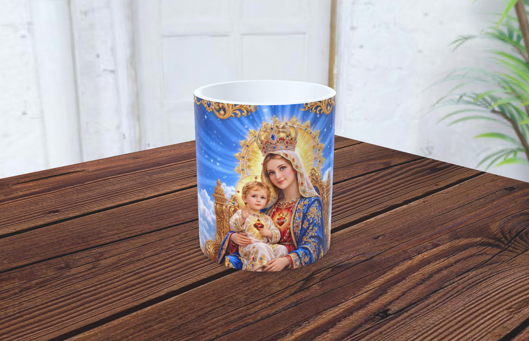 caneca personalizada santa